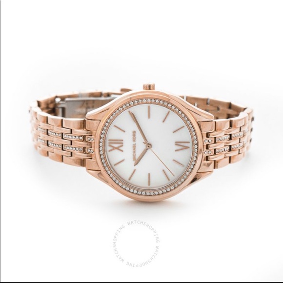 Brand New Michael kors Quartz Mother of pearl Dial Stainless Steel Ladies Watch - Picture 3 of 8